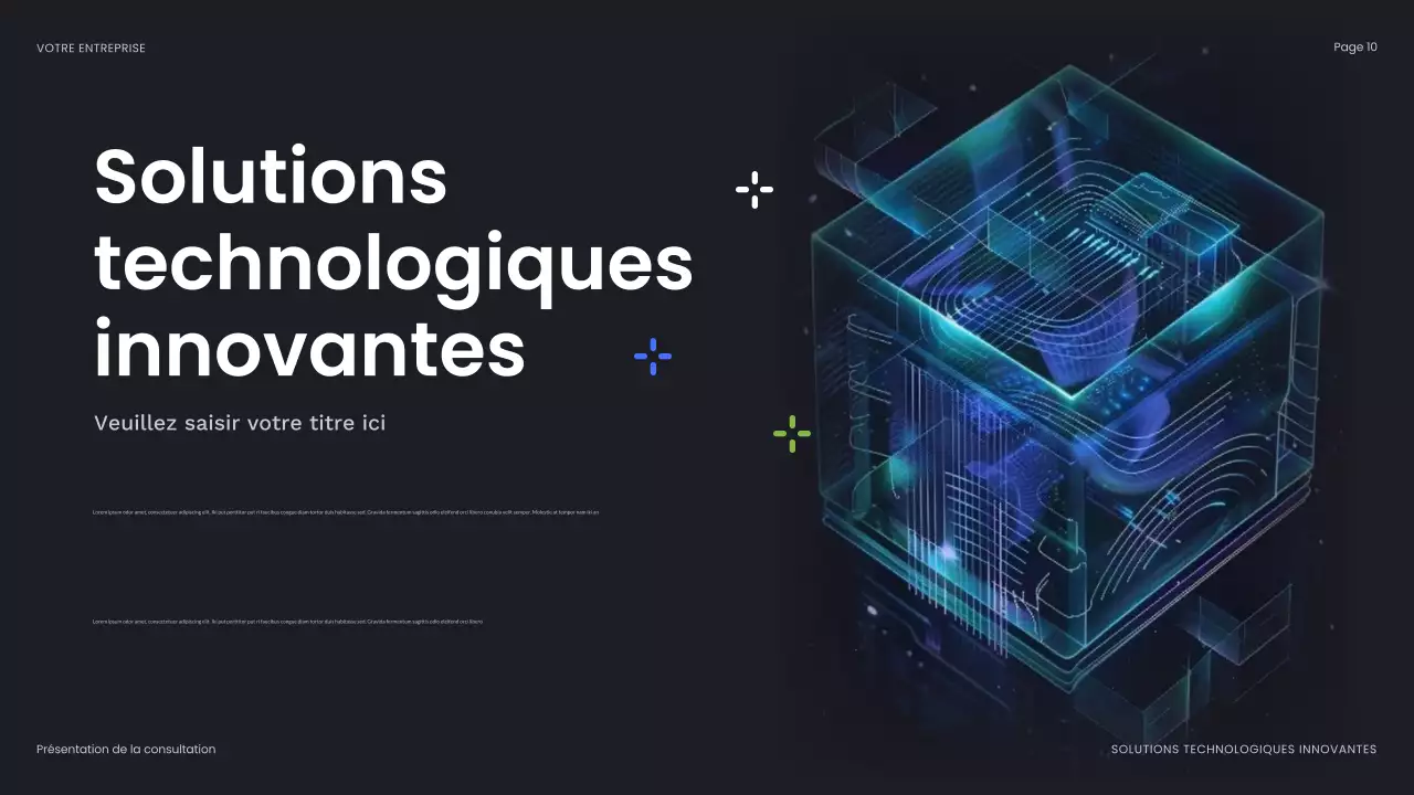 Présentation d'entreprise abstraite bleue