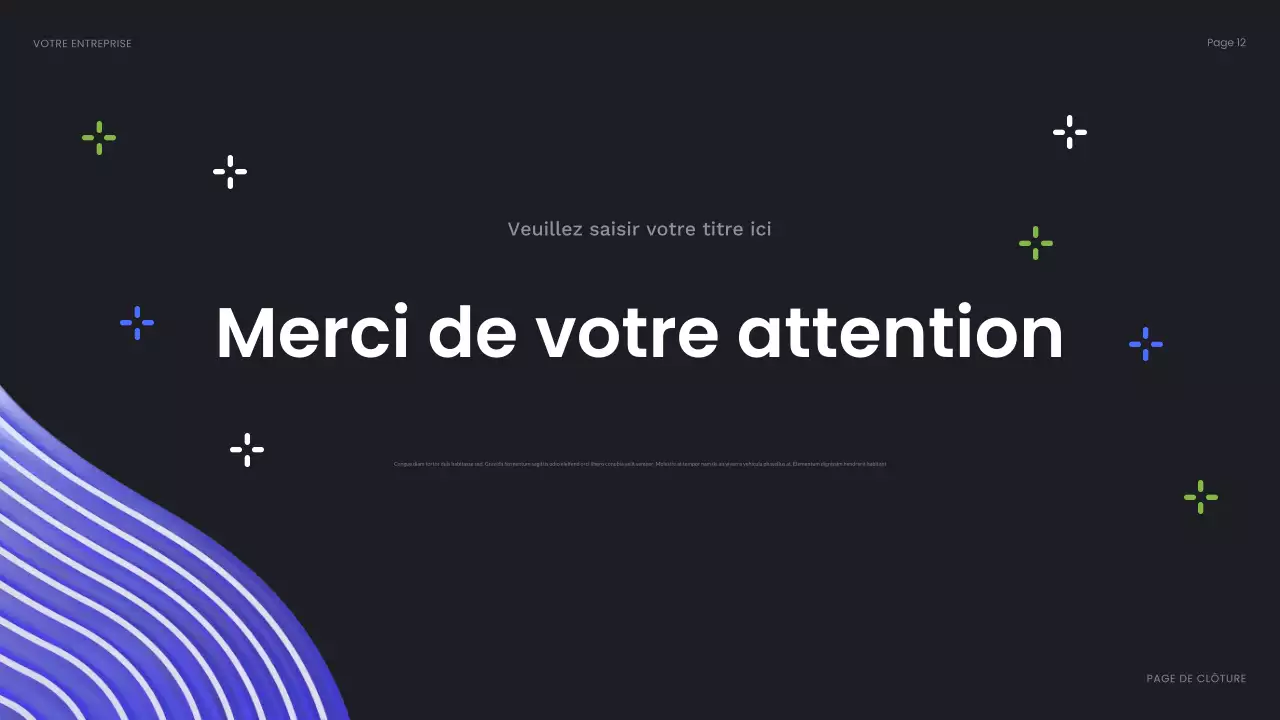 Présentation d'entreprise abstraite bleue