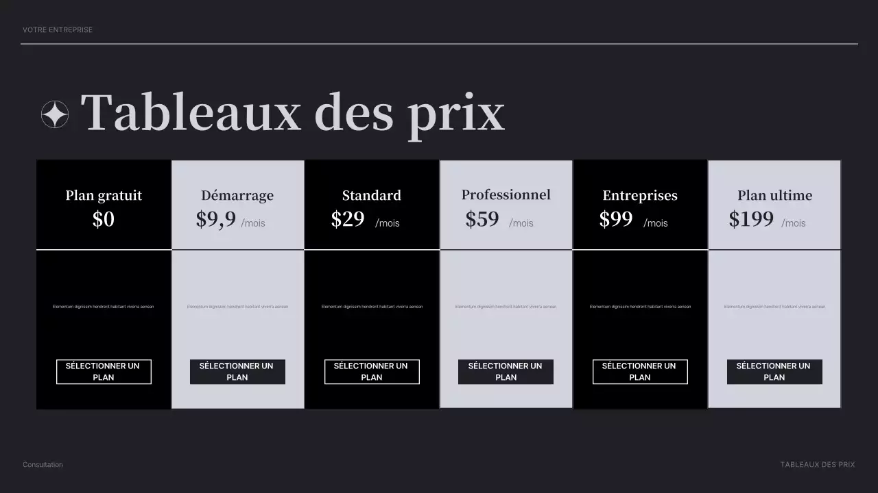 black modern consulting présentation