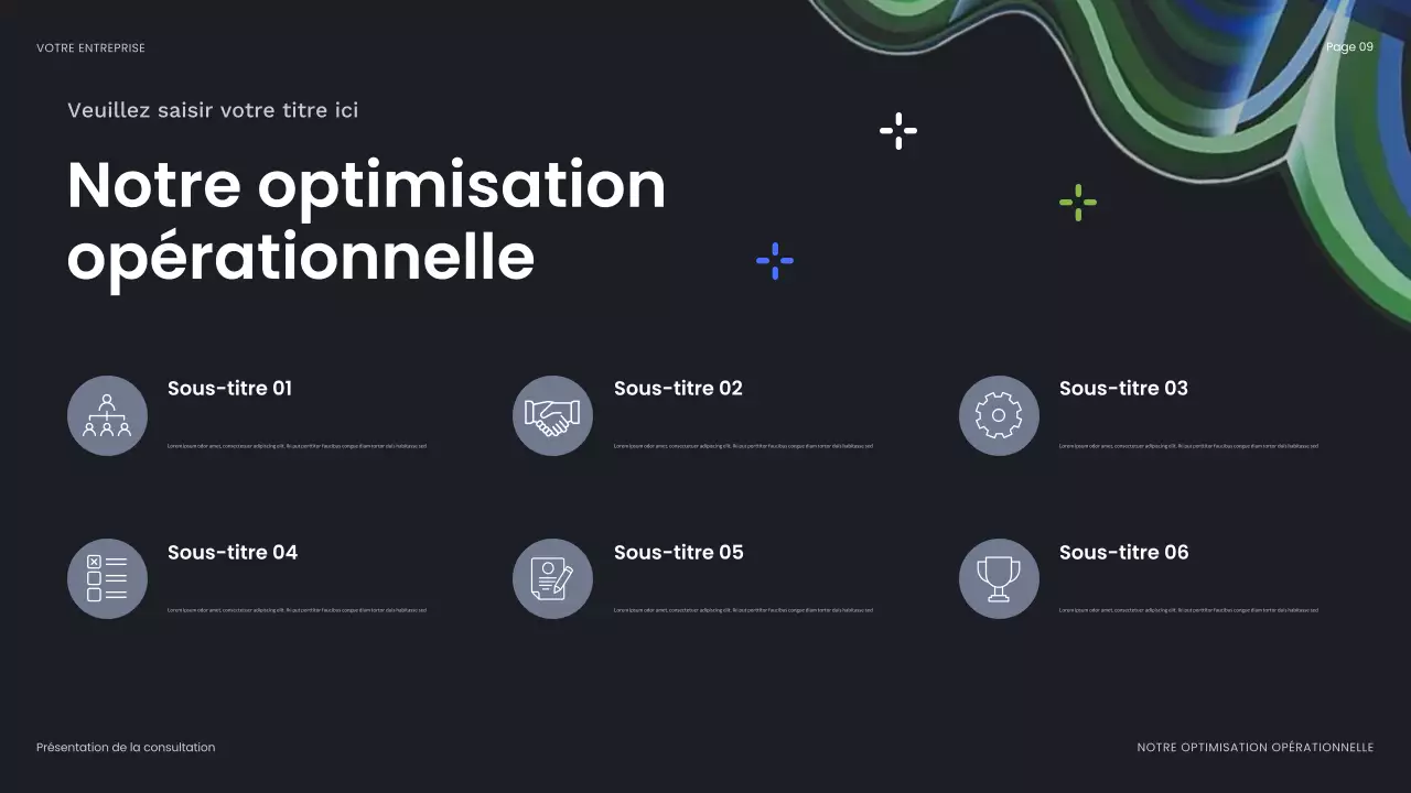 Présentation d'entreprise abstraite bleue