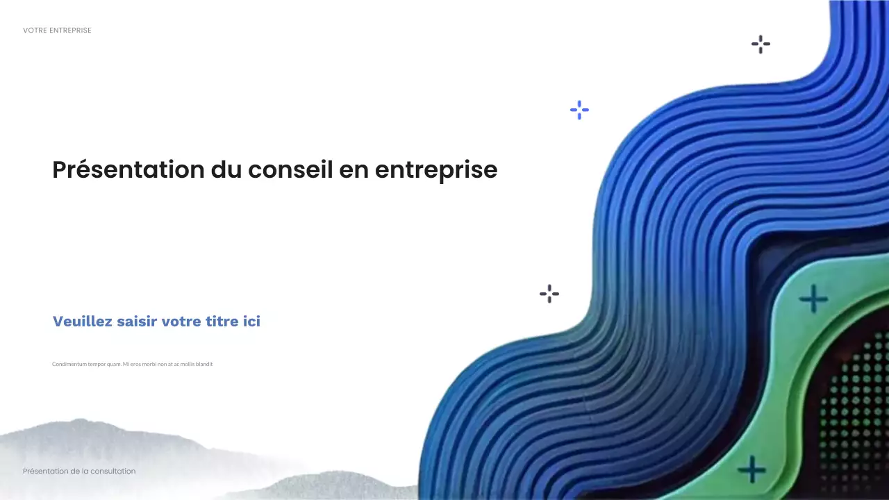 Présentation d'entreprise abstraite bleue
