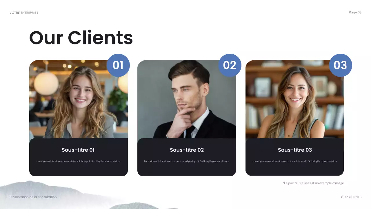 Présentation d'entreprise abstraite bleue