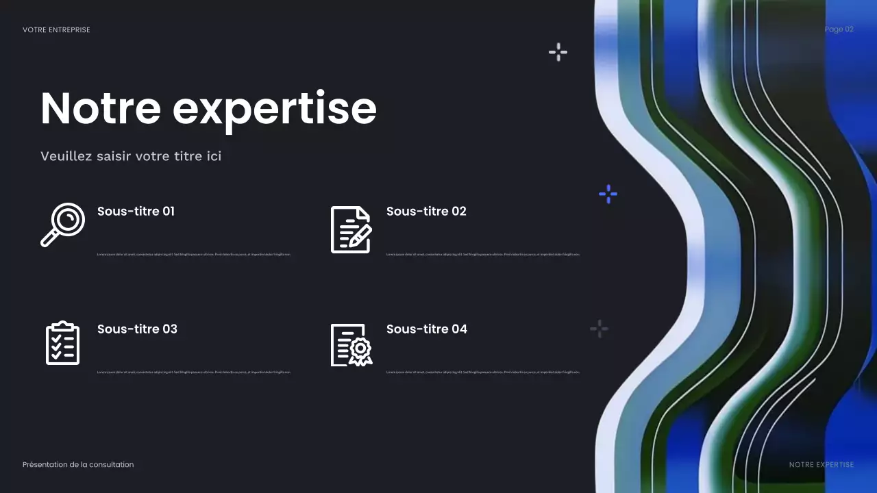 Présentation d'entreprise abstraite bleue