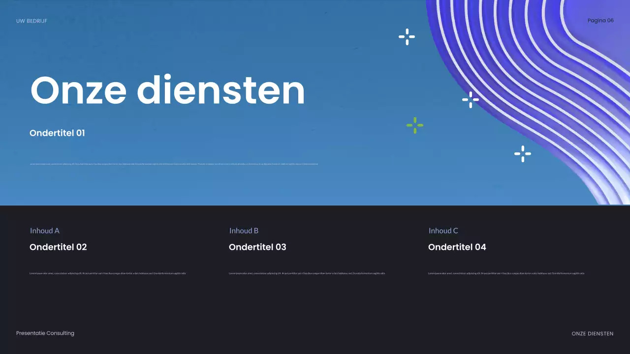 blauwe abstracte bedrijfspresentatie