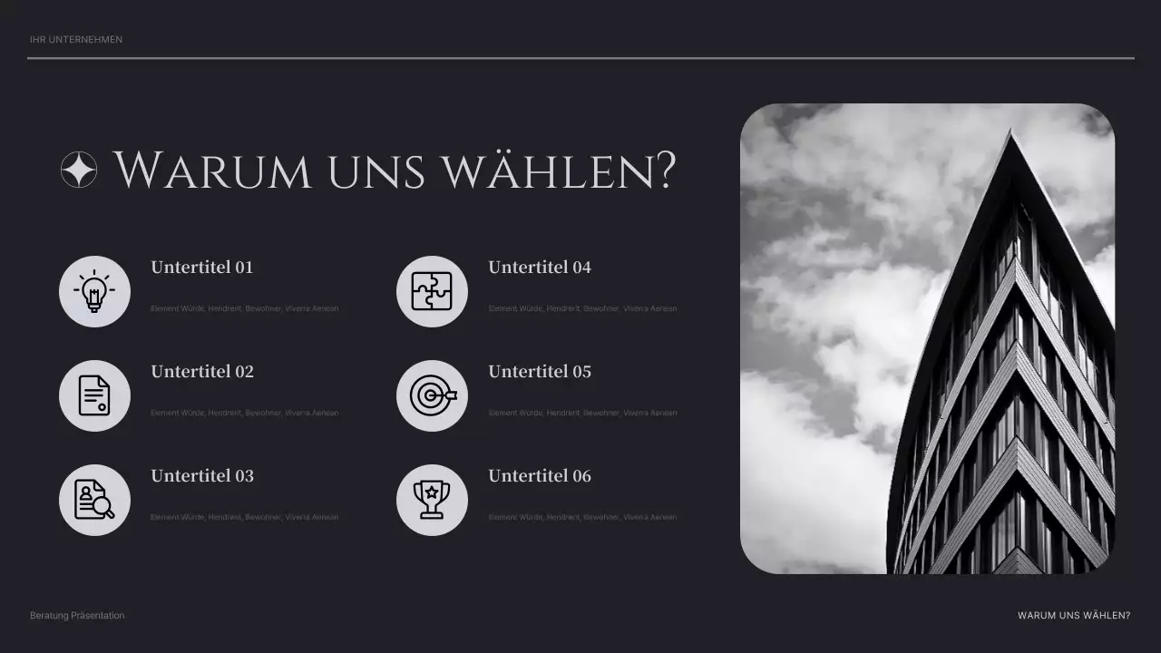 black modern consulting Präsentation