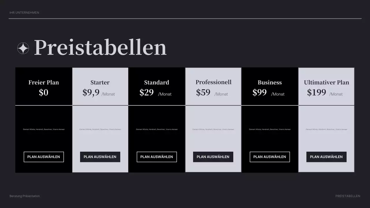 black modern consulting Präsentation