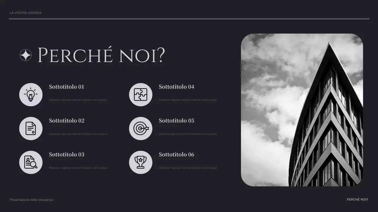 presentazione di black modern consulting