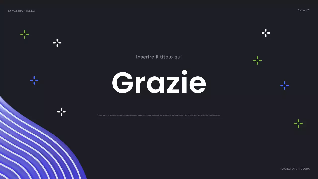 presentazione aziendale astratta blu