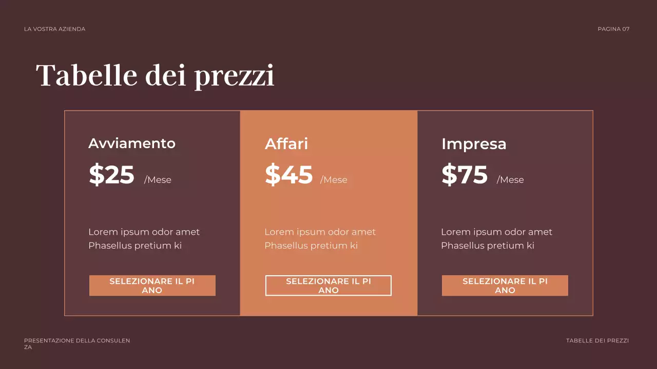 presentazione legale professionale di brown