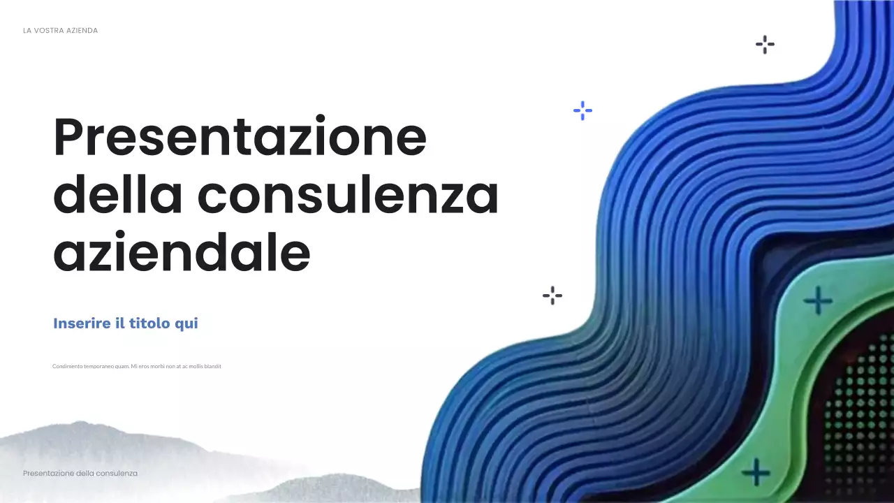 presentazione aziendale astratta blu