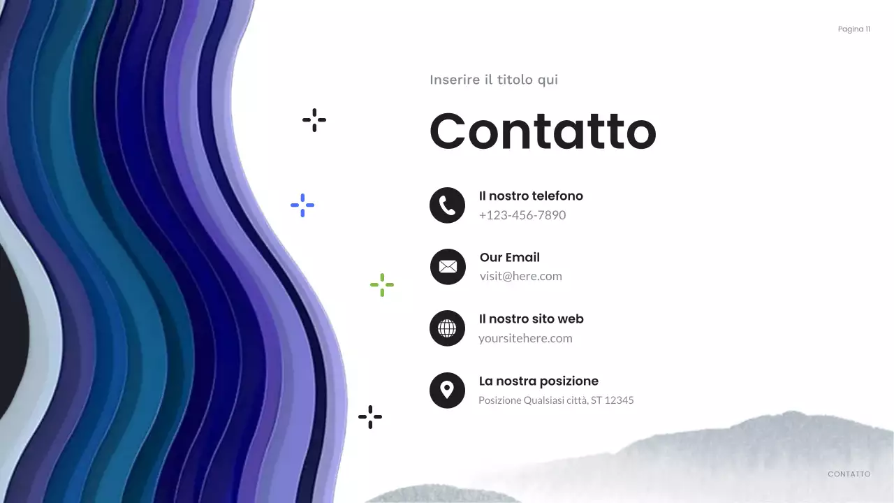 presentazione aziendale astratta blu