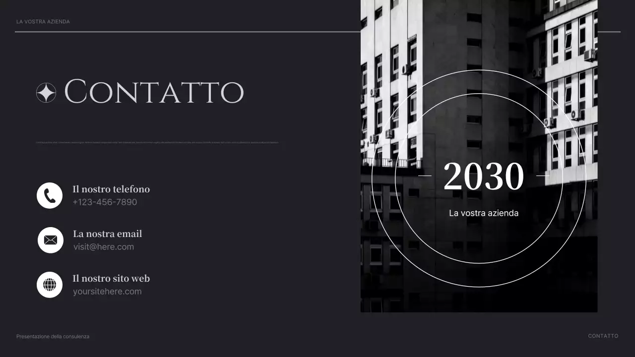 presentazione di black modern consulting