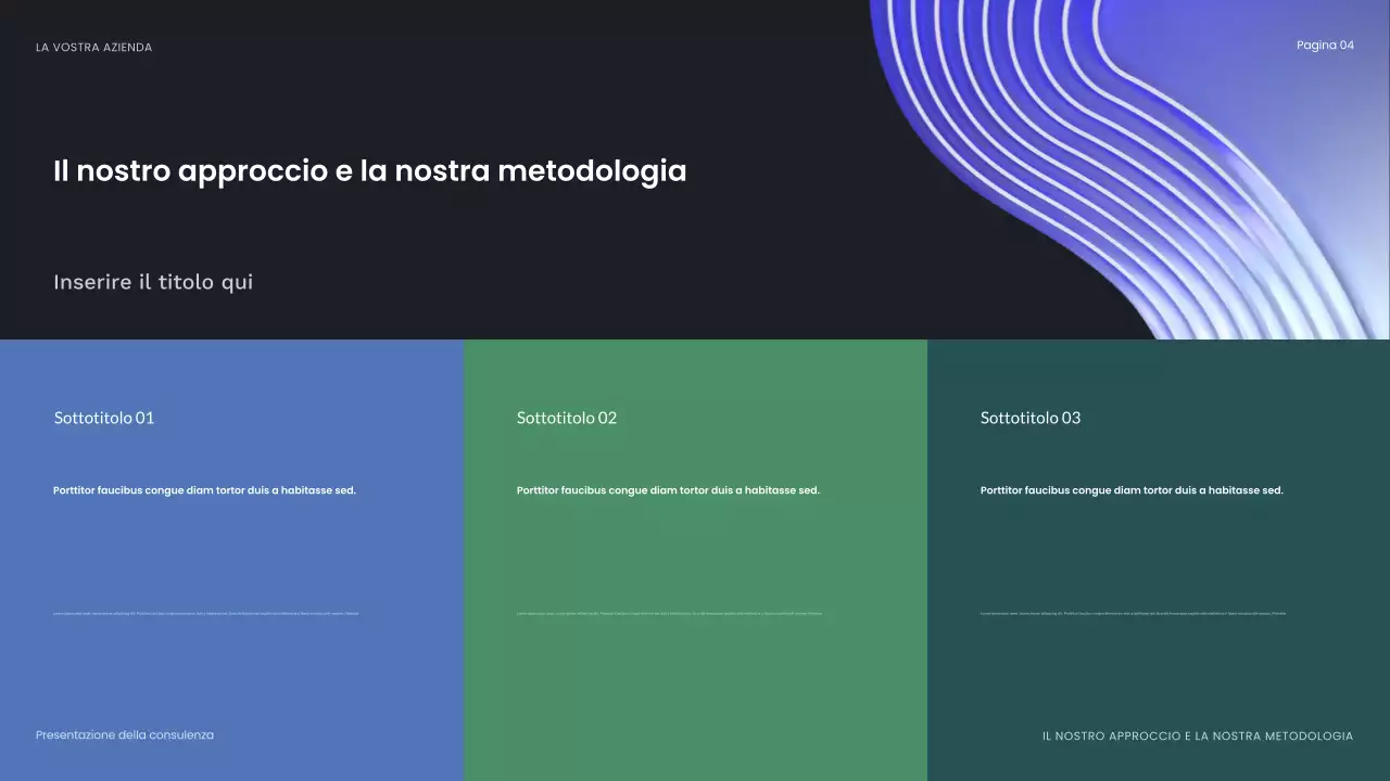 presentazione aziendale astratta blu