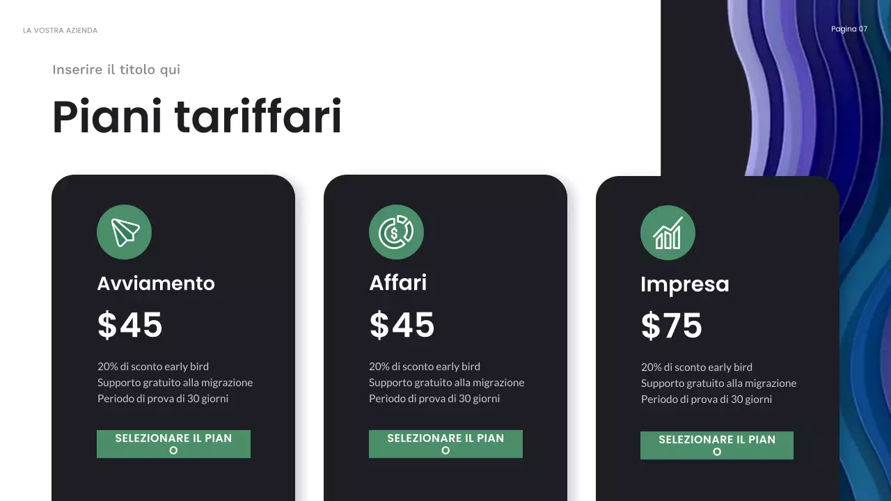 presentazione aziendale astratta blu