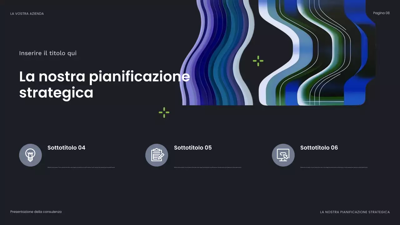 presentazione aziendale astratta blu