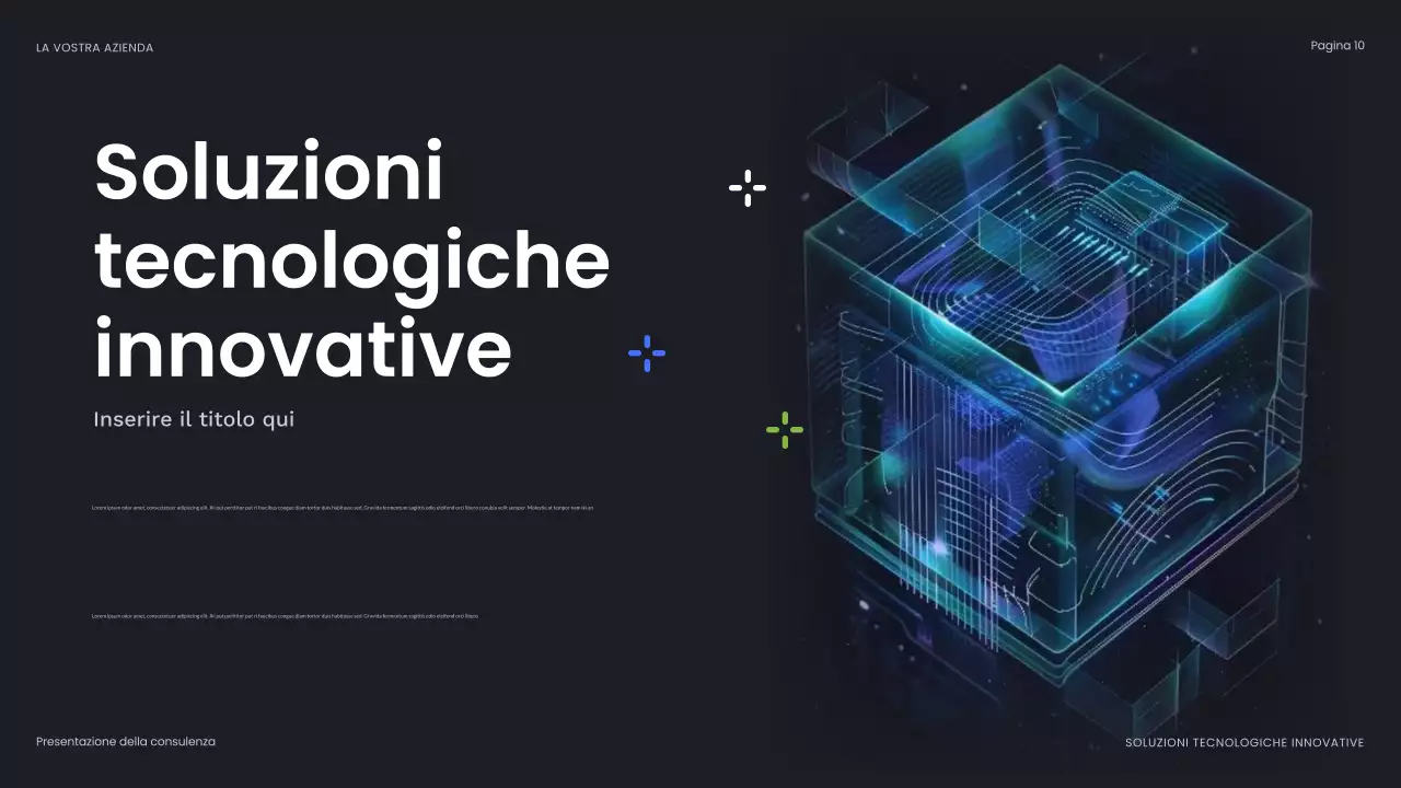 presentazione aziendale astratta blu