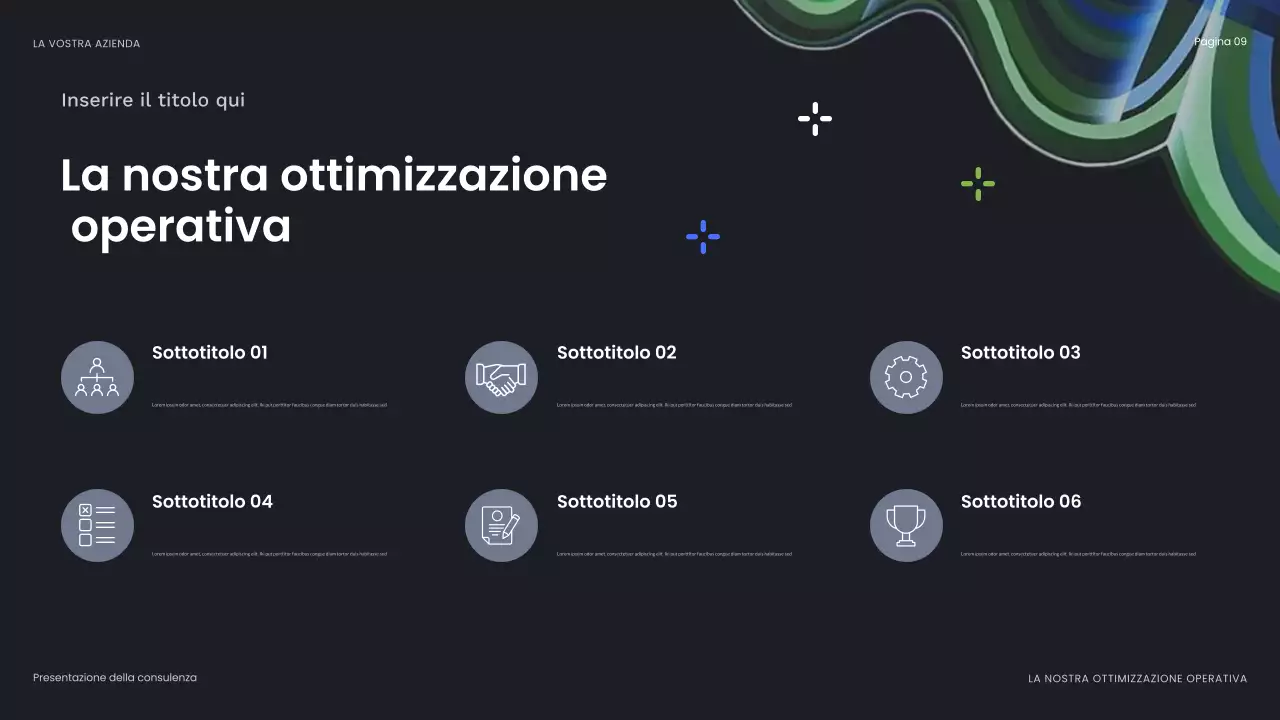 presentazione aziendale astratta blu