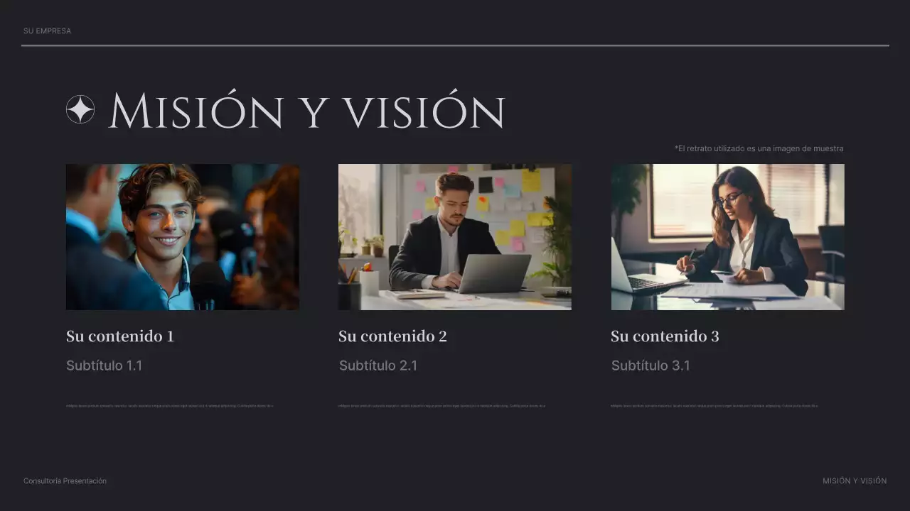 presentación de black modern consulting