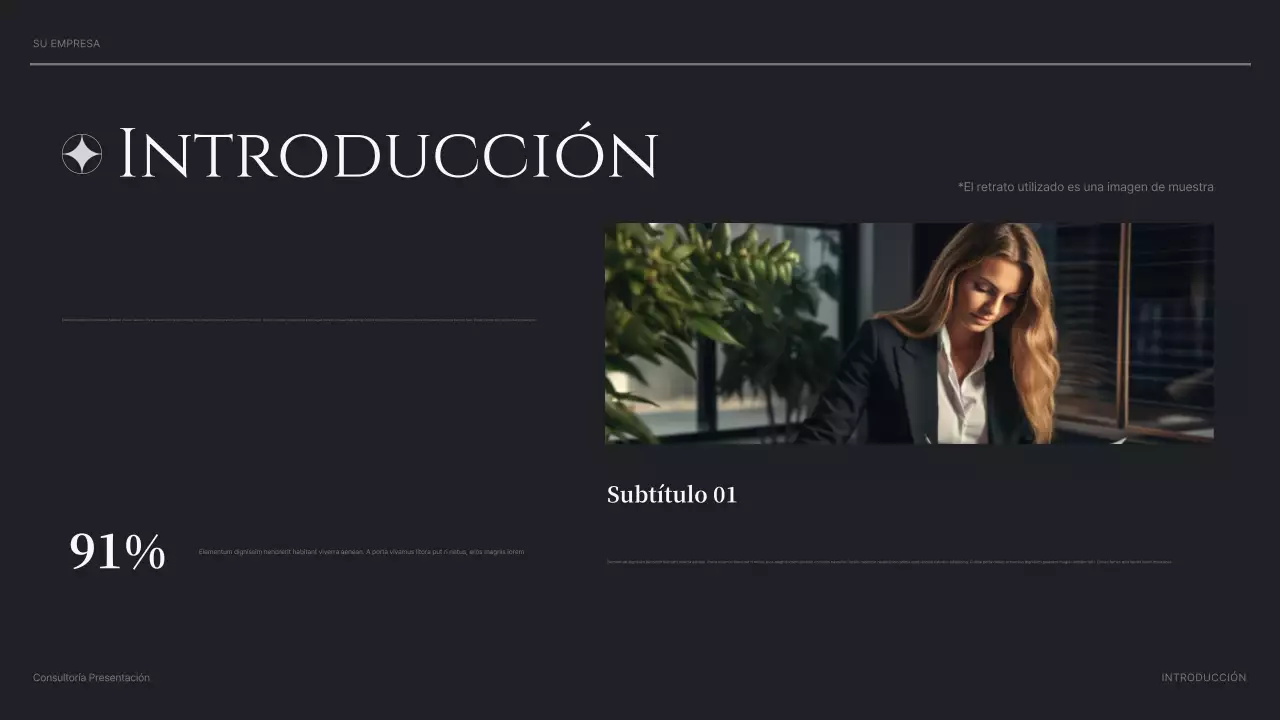 presentación de black modern consulting