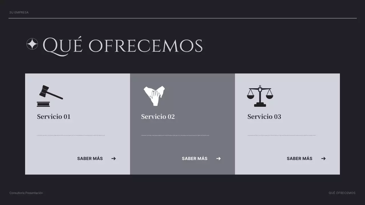 presentación de black modern consulting