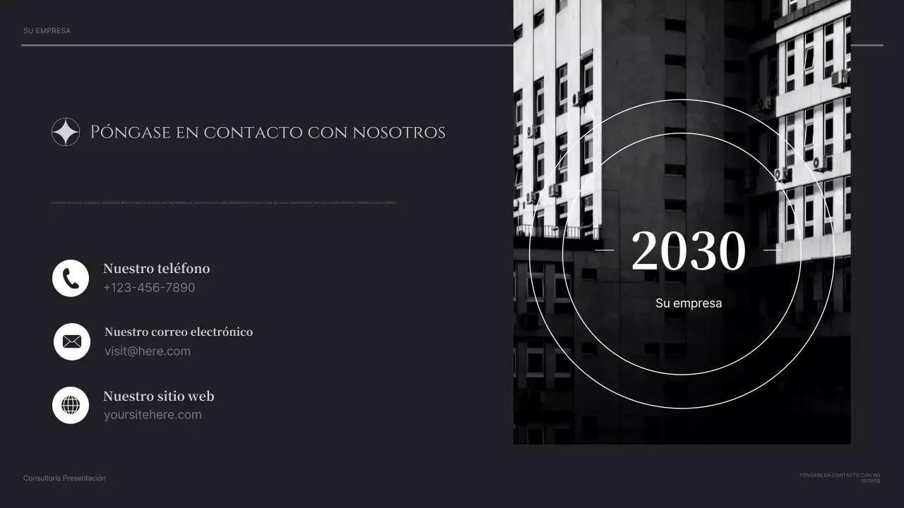 presentación de black modern consulting