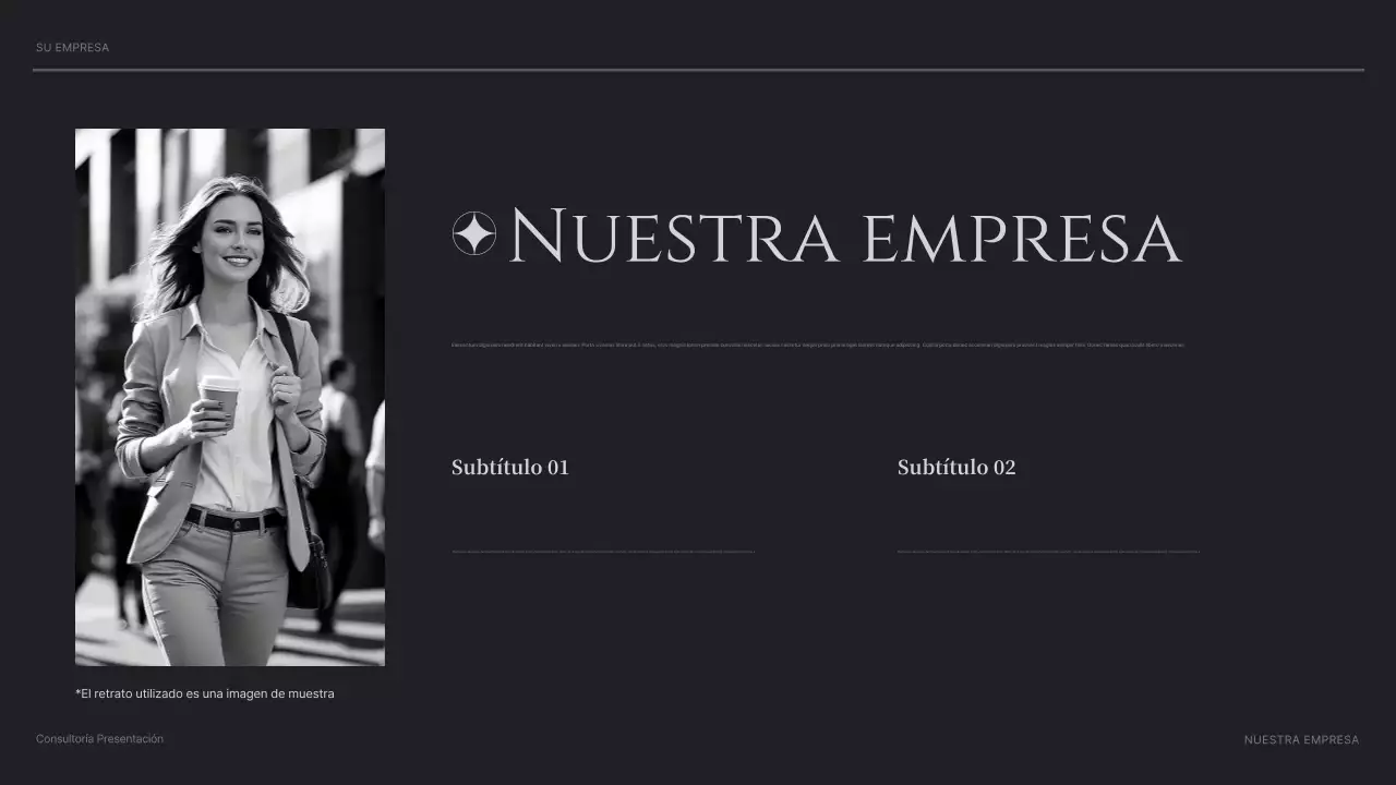 presentación de black modern consulting