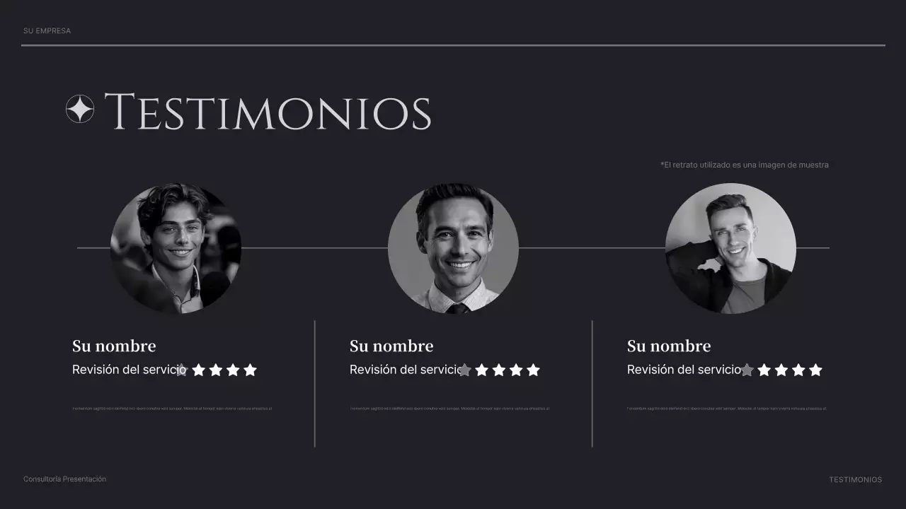 presentación de black modern consulting