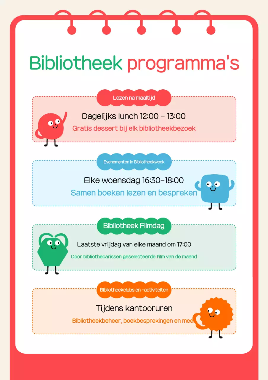 Een gids voor de rode gezellige bibliotheek