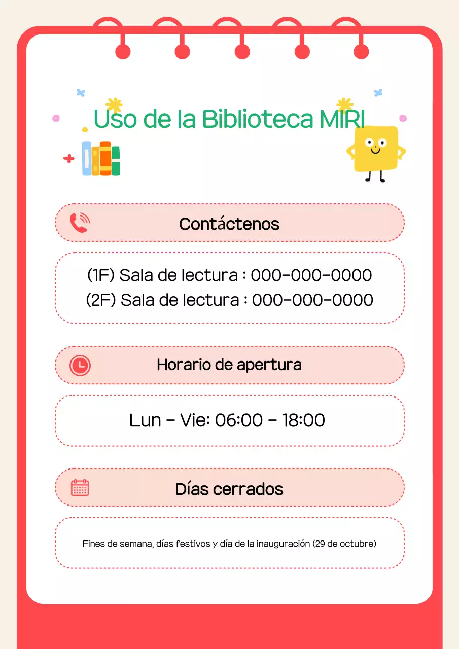 Guía de la acogedora biblioteca roja