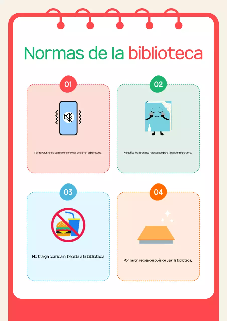 Guía de la acogedora biblioteca roja