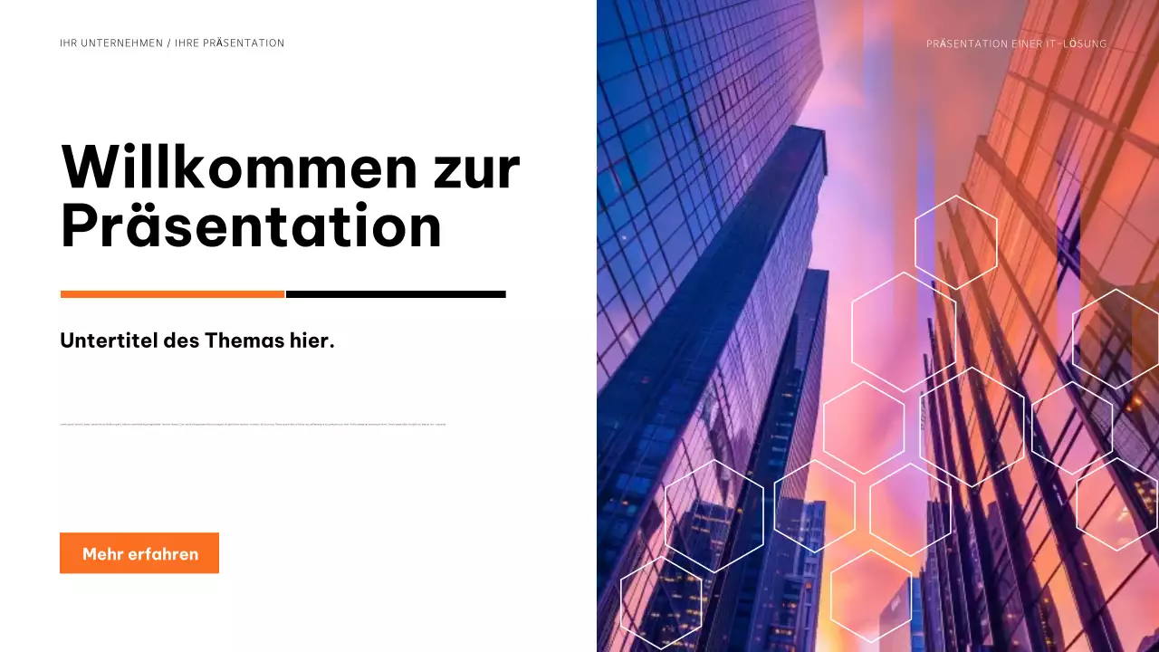 blue modern IT Präsentation