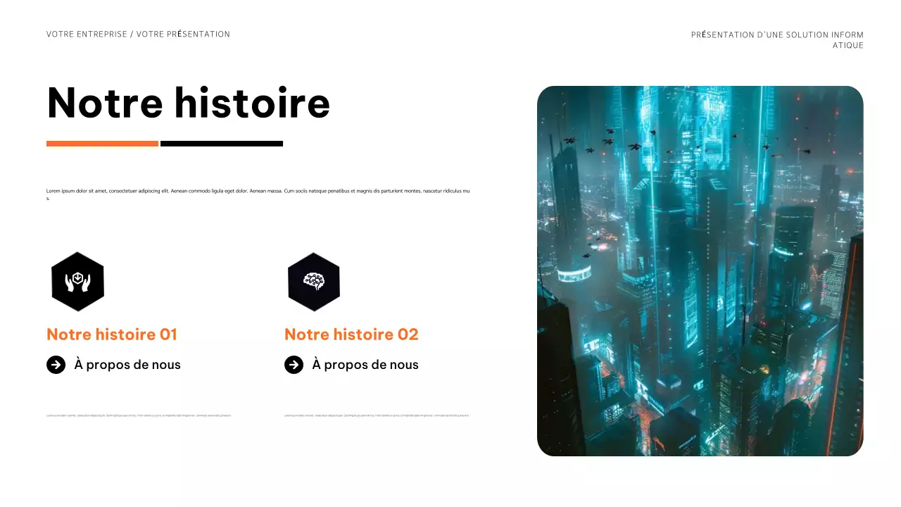 présentation de l'informatique moderne bleue