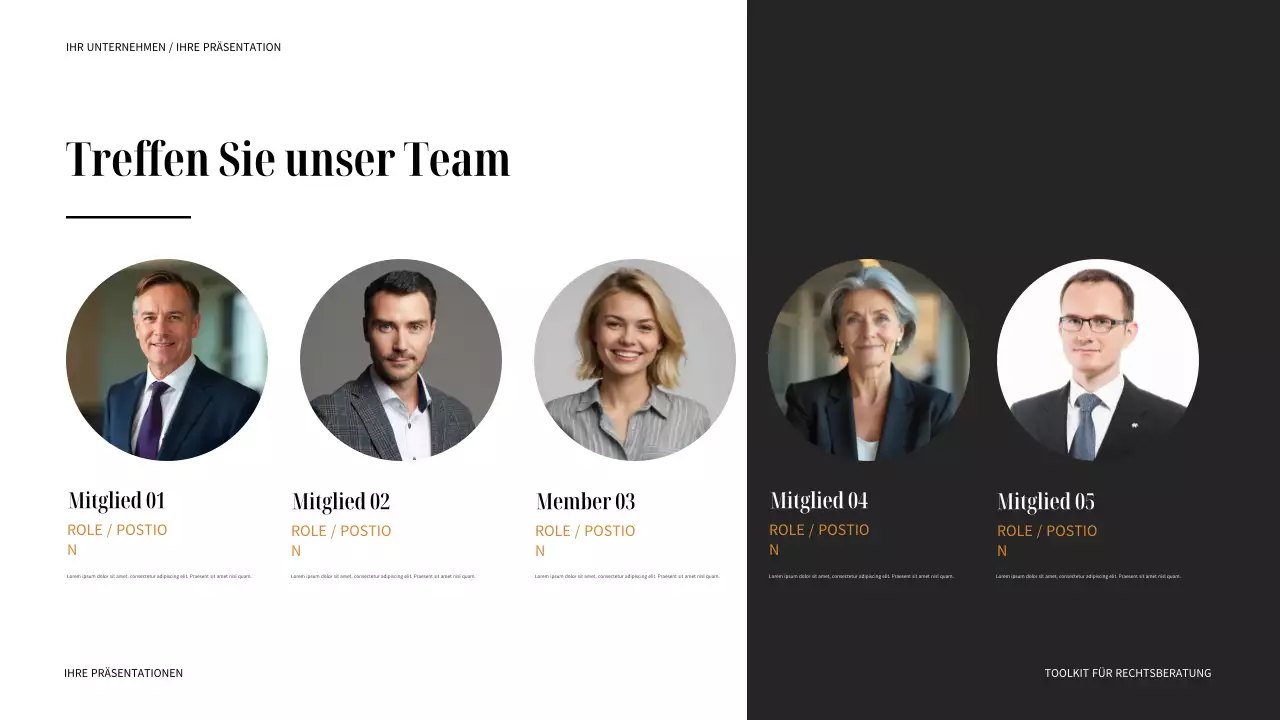 Schwarzer moderner Rechtsführer