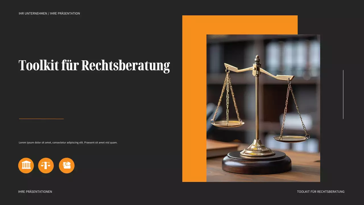 Schwarzer moderner Rechtsführer