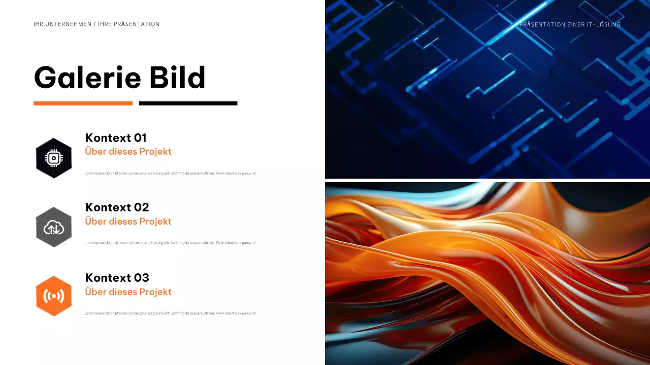 blue modern IT Präsentation