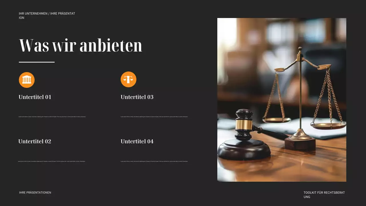 Schwarzer moderner Rechtsführer