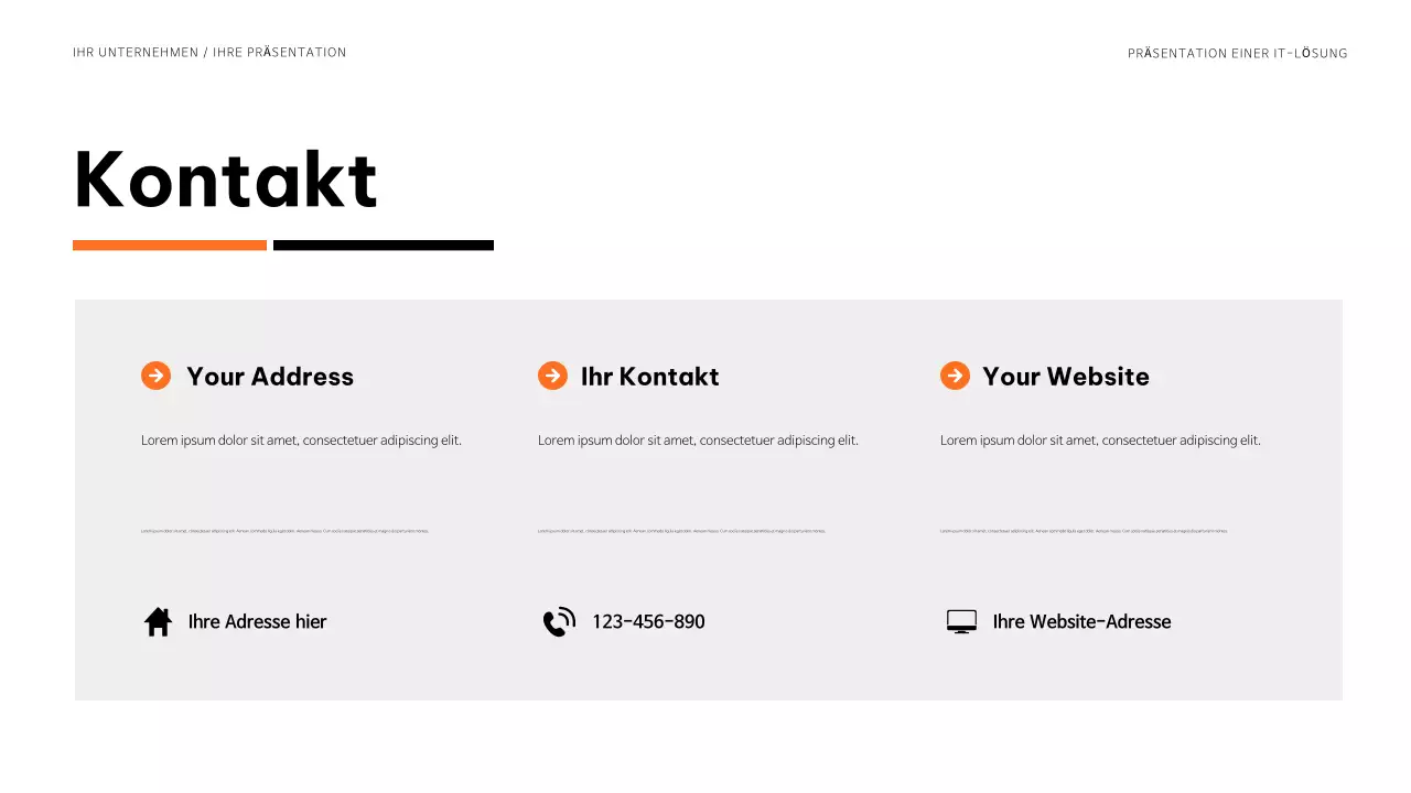 blue modern IT Präsentation