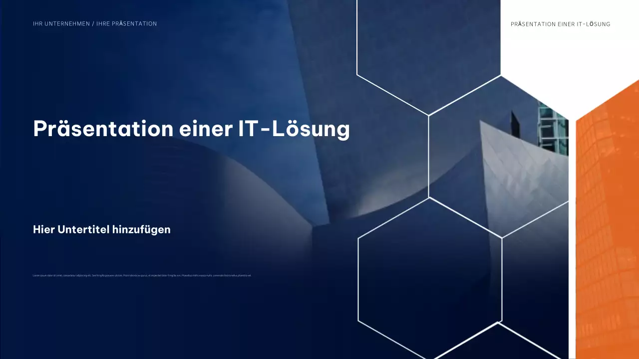 blue modern IT Präsentation