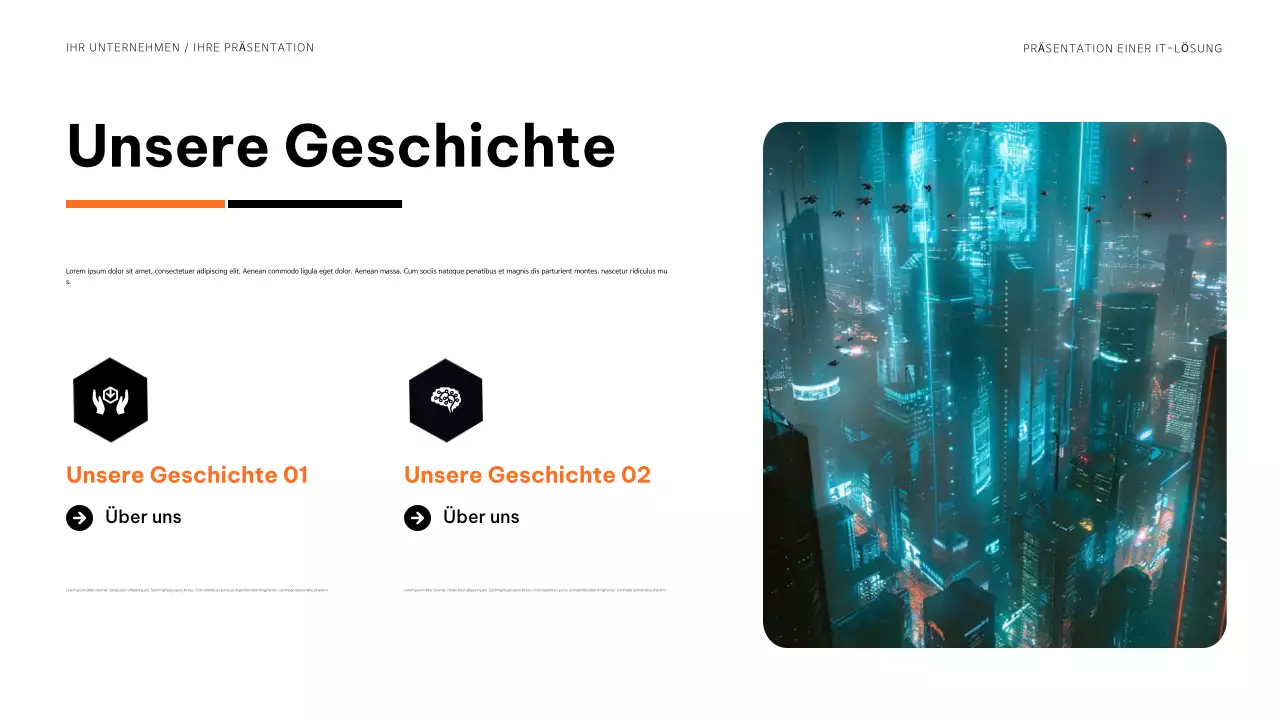 blue modern IT Präsentation