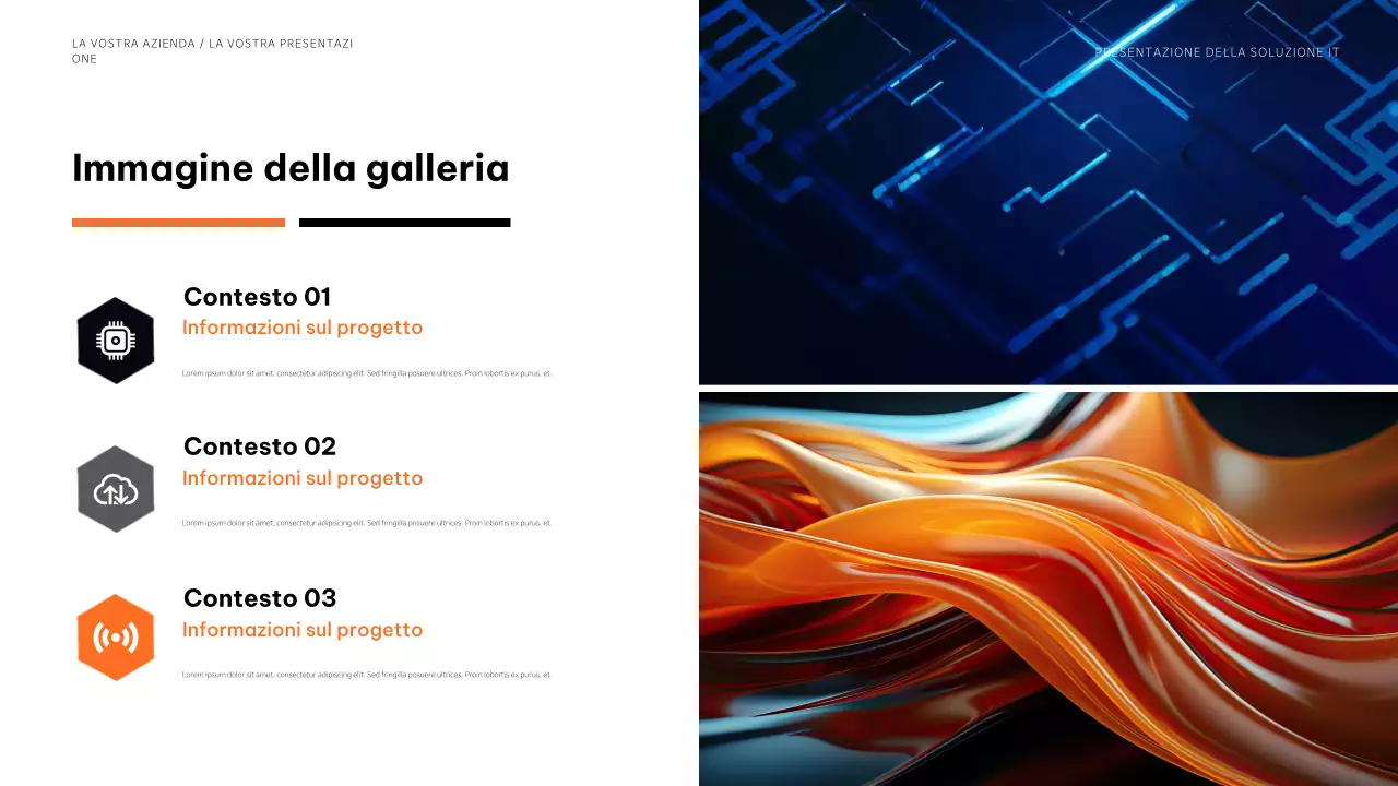 presentazione dell'informatica moderna blu