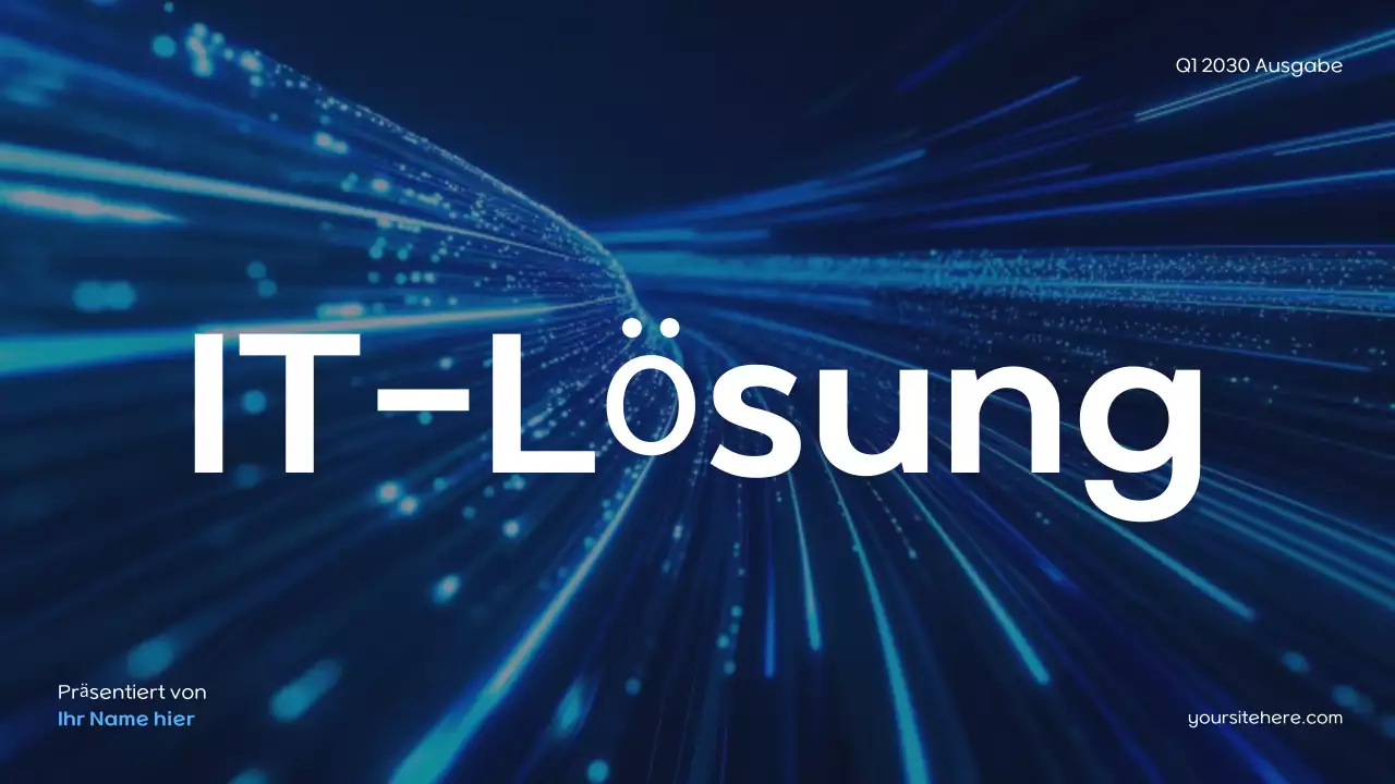 Blaue futuristische IT-Präsentation