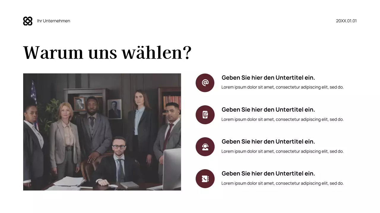 Maroon Modernes Rechtsdokument