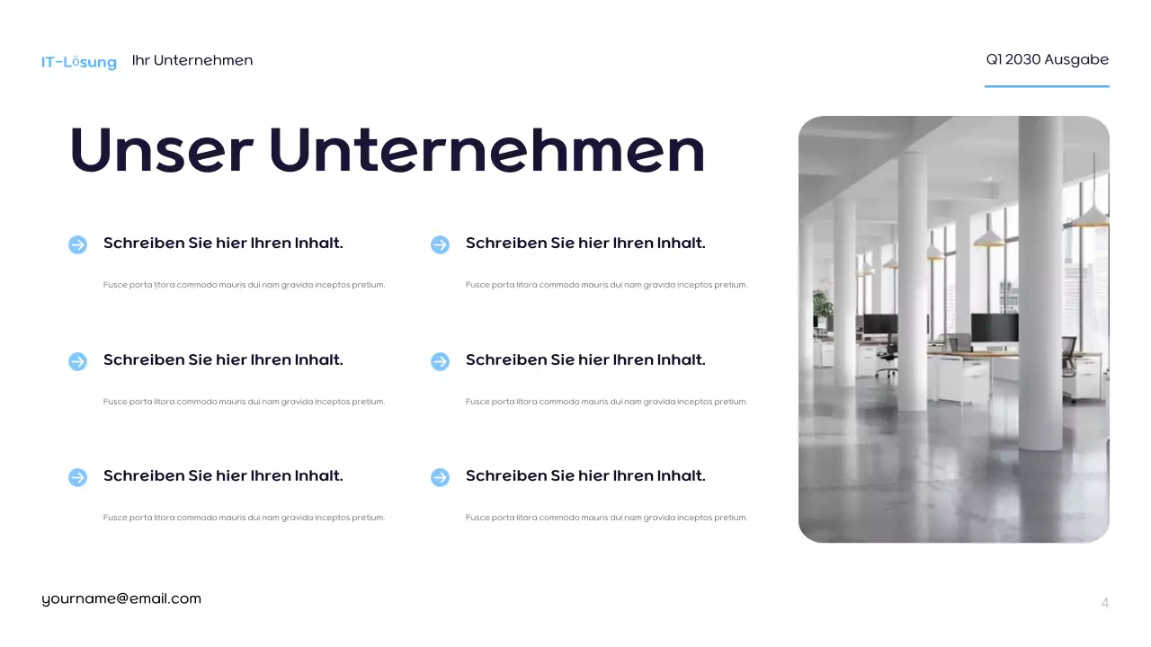 Blaue futuristische IT-Präsentation