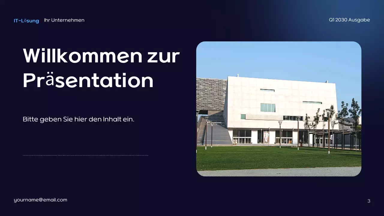 Blaue futuristische IT-Präsentation