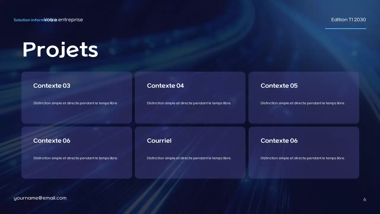 Présentation de l'informatique futuriste bleue