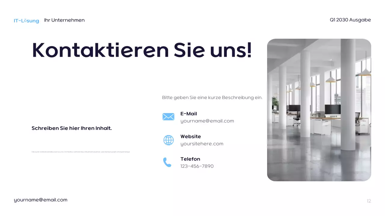 Blaue futuristische IT-Präsentation