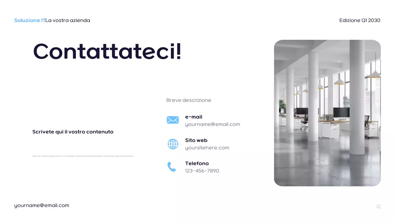 Presentazione IT futuristica blu