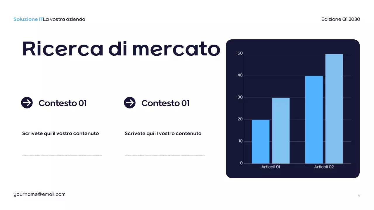 Presentazione IT futuristica blu