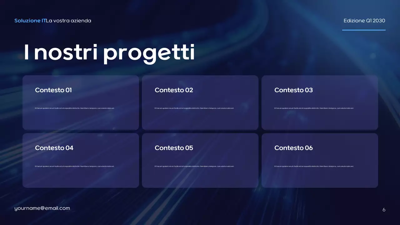 Presentazione IT futuristica blu