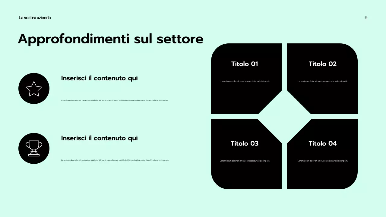 Menta Presentazione aziendale moderna